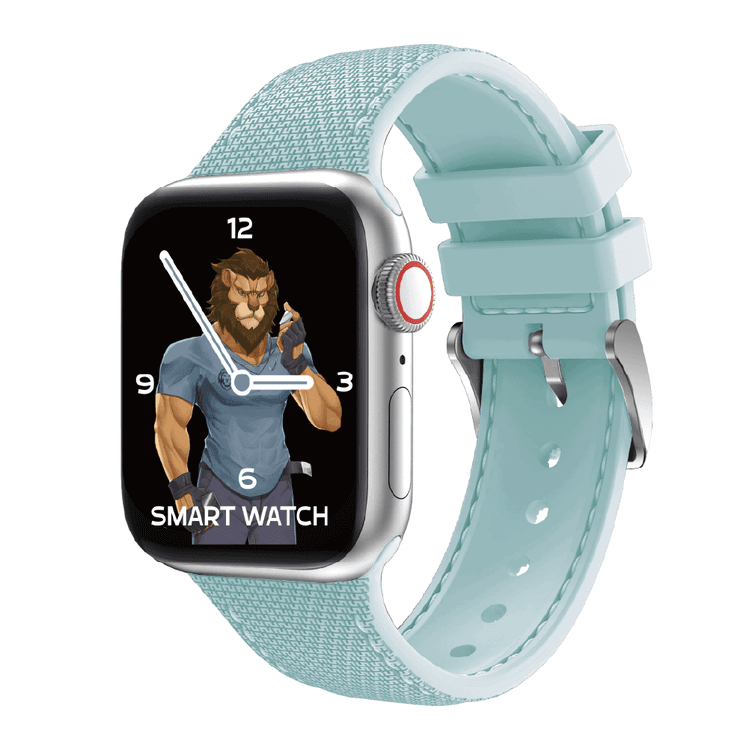 Green Lion Elite Silicone with Style Strap, Fit & Comfortable Replacement Wrist Band, Adjustable Straps Compatible for Apple Watch 40/38mm - Ice Blue