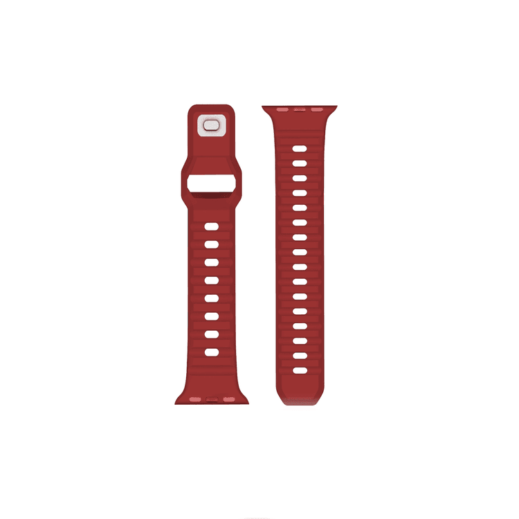 Green Lion Premier Hovel Series Strap, Fit & Comfortable Replacement Wrist Band, Adjustable Straps Compatible for Apple Watch 38/40mm - Red