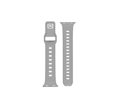 Green Lion Premier Hovel Series Strap, Fit & Comfortable Replacement Wrist Band, Adjustable Straps Compatible for Apple Watch 38/40mm - Gray