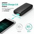 RAVPower 12000mAh Power Bank with Quick Charge3.0 Built-in LED Indicator, Lightweight and Portable Charger, Compact Travel-Friendly Design, Overheating Protection Powerbank - Black