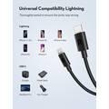 iPhone Cable Type C RAVPower RP-CB062-BK Lightning to Type-C Cable - Black