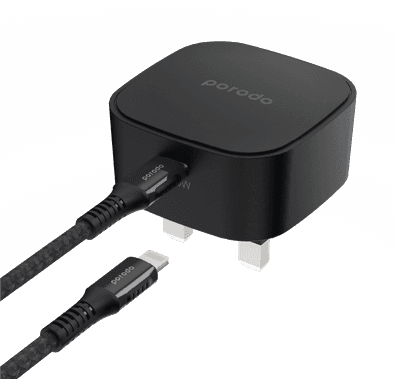 Porodo USB-C Adapter, Super-Compact Fast Wall Charger Pow...