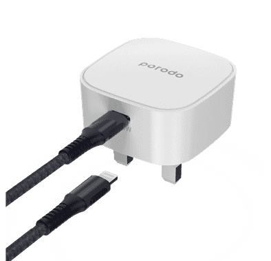 Porodo USB-C Adapter, Super-Compact Fast Wall Charger Pow...