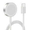 Green Lion Magnetic Charging Cable 1.2M ( Type-C Interface ) Compatible for iWatch Series SE/7/6/5/4/3/2, Magnetic Charging Cable Cord, Powerful Magnetic Charging Pad - Silver