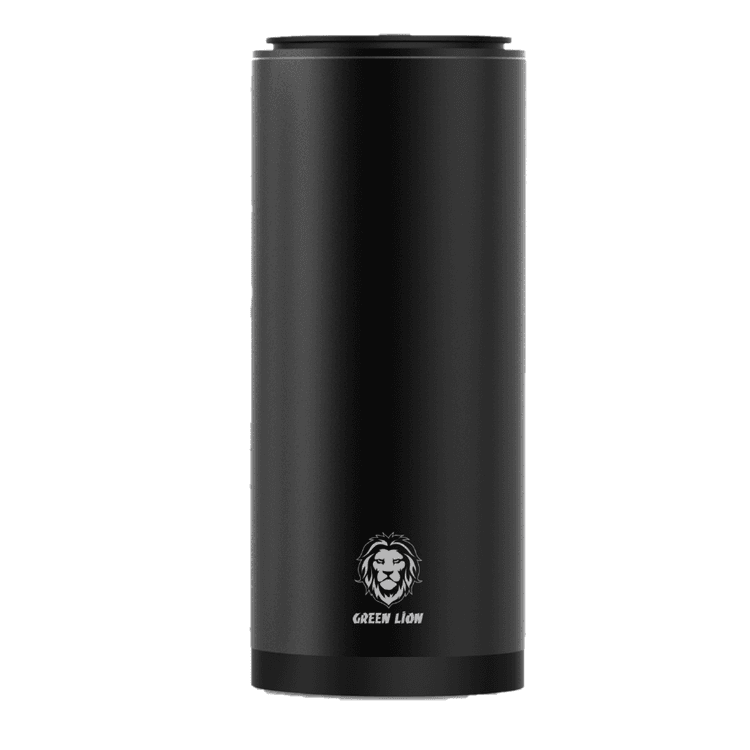 Green Lion Car Trash Can 500mL Capacity, Touch to Open, Vehicle-mounted Mini Trash Bin, Aluminum Alloy Office Desktops Waste Bin Rubbish Container with Free Trash Bags - Black