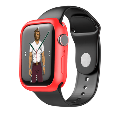 Green Lion Stylin Guard Pro Case, Easy Access to All Ports, Anti-Scratch, Lightweight Protective Bumper Cover Replacement Compatible for Apple Watch 40mm - Red