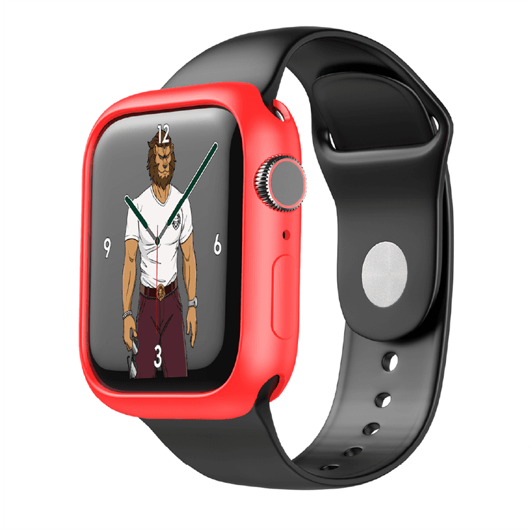 Green Lion Stylin Guard Pro Case, Easy Access to All Ports, Anti-Scratch, Lightweight Protective Bumper Cover Replacement Compatible for Apple Watch 40mm - Red