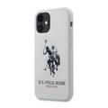 CG Mobile U.S. Polo Assn. Liquid Silicone Hard Case DH Logo Compatible for iPhone 12 Mini ( 5.4" ) Shock Resistant, Scratches Resistant, Easy Access to All Ports
