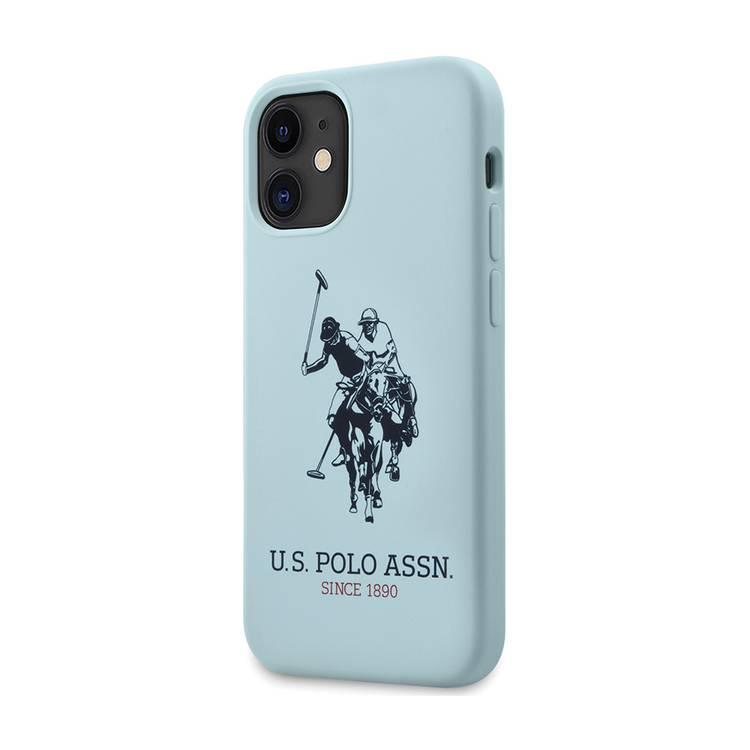 CG Mobile U.S. Polo Assn. Liquid Silicone Hard Case DH Logo Compatible for iPhone 12 Mini ( 5.4" ) Shock Resistant, Scratches Resistant, Easy Access to All Ports 