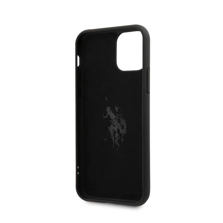CG MOBILE U.S.Polo Assn. Silicone Effect Case Vertical Logo Compatible for iPhone 11 Pro ( 5.8" ) Shock Resistant, Scratches Resistant, Easy Access to All Ports