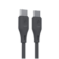 Porodo new PVC USB-C to USB-C Cable 60W 1.2M, Type-C Cord with Over Current Protection, Fast Charging & Data Connecter for MacBook Pro/Samsung S22 & Other Type-C Devices - Black