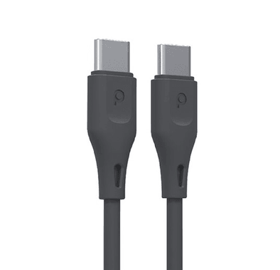 Porodo new PVC USB-C to USB-C Cable 60W 1.2M, Type-C Cord with Over Current Protection, Fast Charging & Data Connecter for MacBook Pro/Samsung S22 & Other Type-C Devices - Black