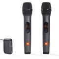 JBL Wireless Microphone Set, High Vocal Quality Sound, Rechargeable UHF Dual Channel Wireless Receiver, Plug & Play - Black