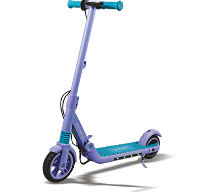Porodo Lifestyle Electric Kids Scooter 200W with Helmet & Knee Pads Suitable for Kids, LED Light Strip, 10km Riding Range, 14Km/h Max Speed Cruise Control - Blue