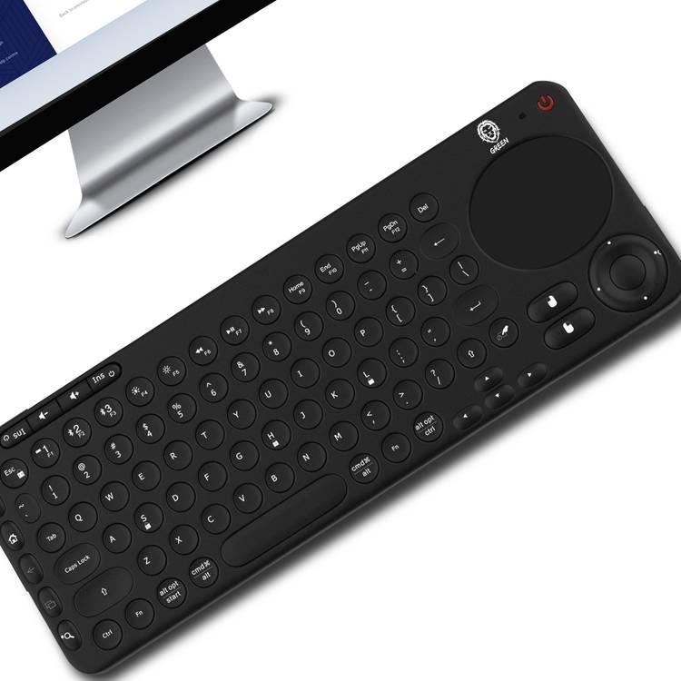 Green Lion Dual Mode Portable Wireless Bluetooth Keyboard ( Pure English ) with Precision Touch Pad Compatible for Windows 8/10, Android, Mac OS, Comfort Design  - Black