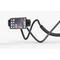 Green Lion 360° Neck Mounted Lazy Holder (4" - 13") Free Rotating Smart Mobile Phone Holder, Extensible Neck Hanging Selfie Stand, Anti-Shock, Tighten & Firm Holder - Black