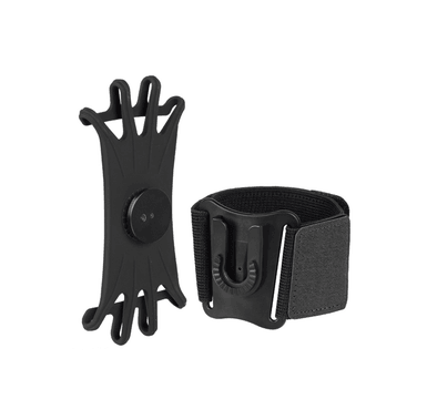 Green Lion Detachable Sports Armband (4" - 6.8") with Adjustable Elastic Band, 360 Degree Rotation Flexible Operation, Comfortable & Breathable to Wear - Black