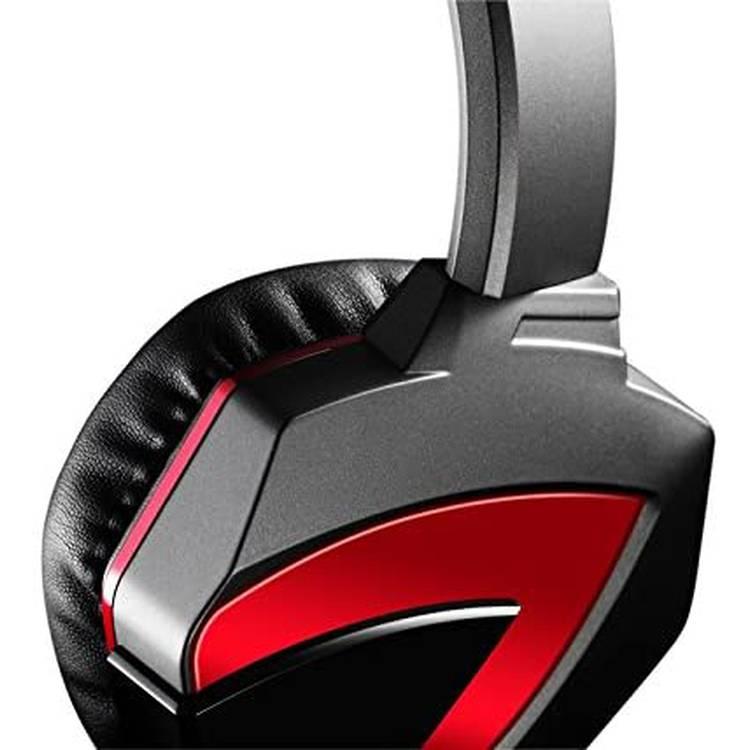 سماعة رأس للألعاب بلودي رادار 360 ، وحدة تحكم في نغمة الألعاب (ألعاب ذكية / 2.0 موسيقى / صوت محيط 7.1) ، تصميم خفيف الوزن - أسود / أحمر
