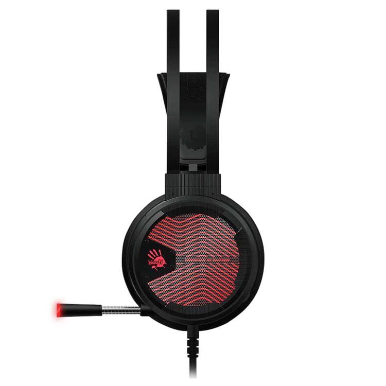 Bloody M620T Gaming Headset with LED Neon Backlit, Gaming Tone Controller (Smart Gaming / 2.0 Music / 7.1 Surround Sound), Protein Leather Ear Pads - Black