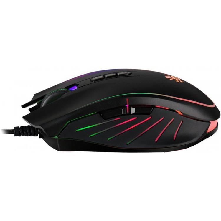 Bloody P81s Activated Starlight USB RGB Light Strike Gaming Mouse, BC3332-S Gaming Engine, 6 Sniper Modes, Adjustable X/Y Axis, 2000 Hz Report Rate - Black