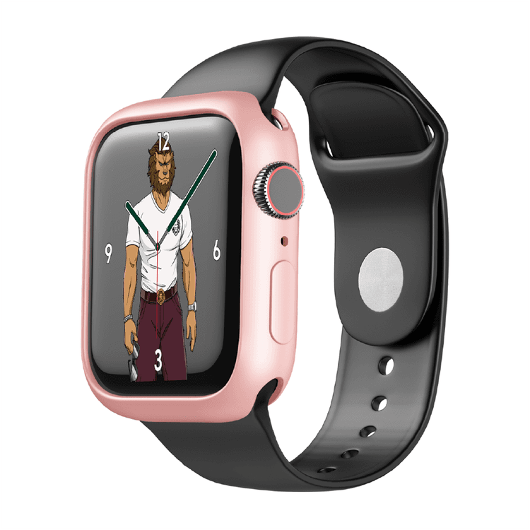 Green Stylin Guard Pro Case, Easy Access to All Ports, Anti-Scratch, Lightweight Protective Bumper Cover Replacement Compatible for Apple Watch 44mm - Pink