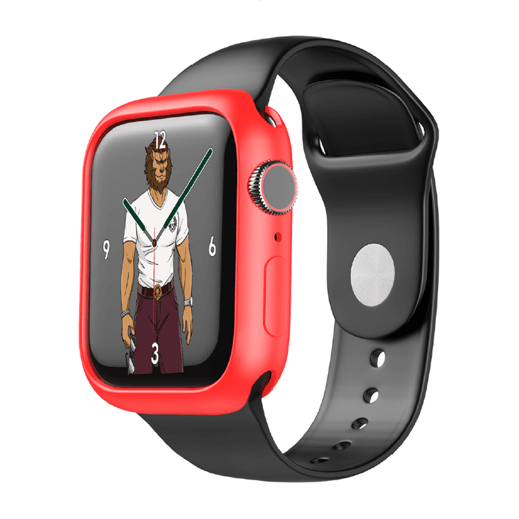 Green Stylin Guard Pro Case, Easy Access to All Ports, Anti-Scratch, Lightweight Protective Bumper Cover Replacement Compatible for Apple Watch 44mm - Red