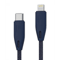 Powerology Fast Charging Cable, [MFi Certified] USB C to Lightning Braided Fast PD Charge 1.2 meter / 4 feet with iPhone 12 Pro Max/12 Mini/12, 11 Pro Max/11 Pro/11, XS Max/XS/XR/X, 8 Plus/8 (Blue)