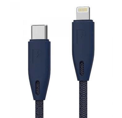 Powerology Fast Charging Cable, [MFi Certified] USB C to Lightning Braided Fast PD Charge 1.2 meter / 4 feet with iPhone 12 Pro Max/12 Mini/12, 11 Pro Max/11 Pro/11, XS Max/XS/XR/X, 8 Plus/8 (Blue)