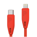 Powerology Fast Charging Cable, [MFi Certified] USB C to Lightning Braided Fast PD Charge 2 meter / 6.6 feet with iPhone 12 Pro Max/12 Mini/12, 11 Pro Max/11 Pro/11, XS Max/XS/XR/X, 8 Plus/8 (Red)