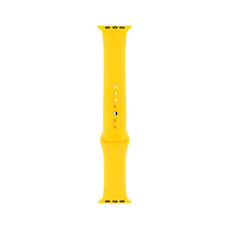 iGuard by Porodo Silicone Watch Band, Fit & Comfortable Replacement Wrist Band, Adjustable Straps Compatible for Apple Watch 44mm / 42mm - Yellow