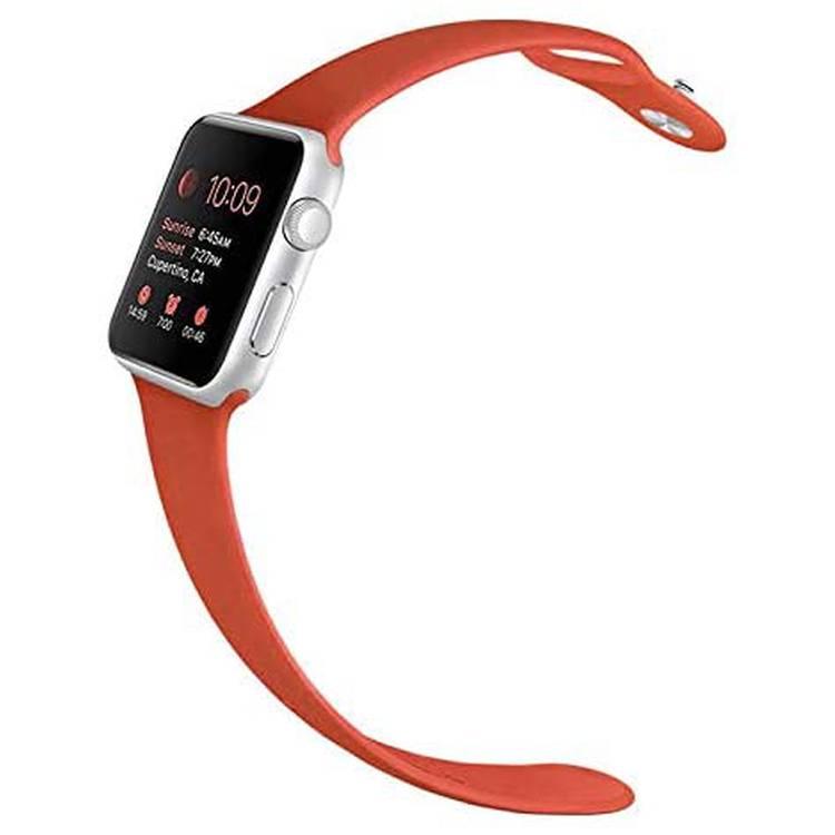 iGuard by Porodo Silicone Watch Band, Fit & Comfortable Replacement Wrist Band, Adjustable Straps Compatible for Apple Watch 44mm / 42mm - Red