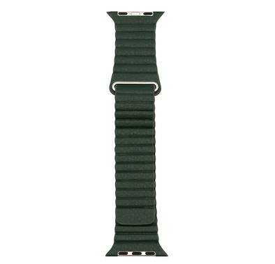 iGuard by Porodo Leather Watch Band, Fit & Comfortable Replacement Wrist Band, Adjustable Straps Compatible for Apple Watch 38/40mm - Green