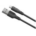 Porodo Charging Cable 1.2Meter 2.4A, PVC Lightning Cable Compatible with iPhone Devices, Lightning Cord Durable Fast Charge and Data Connector - Black - 1.2 M