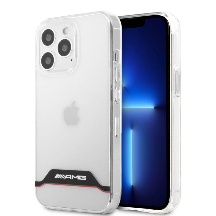 CG MOBILE AMG PC/TPU Hard Case Matte TPU Rim Compatible for iPhone 13 Pro (6.1") Suitable with Wireless Charging Officially Licensed - Black / Red