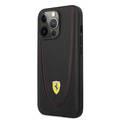 CG MOBILE Ferrari Genuine Leather Hard Case with Curved Line Stitched & Perforated Leather Compatible for iPhone 13 Pro Max (6.7") Shock & Scratches Resistant