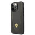 CG MOBILE Ferrari Genuine Leather Hard Case with Curved Line Stitched & Perforated Leather Compatible for iPhone 13 Pro (6.1") Shock & Scratches Resistant
