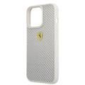 CG MOBILE Ferrari Real Carbon Hard Case Metal Logo Compatible for iPhone 13 Pro Max (6.7") Scratches Resistant, Easy Access to All Ports, Drop & Shock Absorption Protective Back Cover Suitable with Wireless Charging Officially Licensed