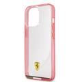 CG MOBILE Ferrari Italia Stripe Transparent Hard Case Print Logo Compatible for iPhone 13 Pro Max (6.7") Scratches Resistant, Easy Access to All Ports