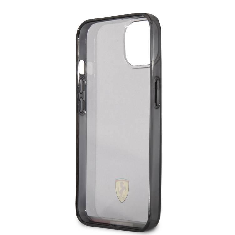 CG MOBILE Ferrari Italia Stripe Transparent Hard Case Print Logo Compatible for iPhone 13 Mini (5.4") Scratches Resistant, Easy Access to All Ports