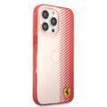 CG MOBILE Ferrari Transparent Hard Case Gradient Print Logo Compatible for iPhone 13 Pro (6.1") Scratches Resistant, Easy Access to All Ports