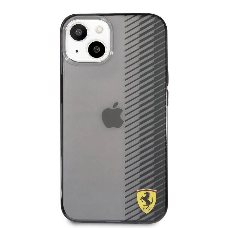 CG MOBILE Ferrari Transparent Hard Case Gradient Print Logo Compatible for iPhone 13 Mini (5.4") Scratches Resistant, Easy Access to All Ports