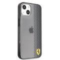 CG MOBILE Ferrari Transparent Hard Case Gradient Print Logo Compatible for iPhone 13 Mini (5.4") Scratches Resistant, Easy Access to All Ports