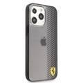 CG MOBILE Ferrari Transparent Hard Case Gradient Print Logo Compatible for iPhone 13 Pro (6.1") Scratches Resistant, Easy Access to All Ports