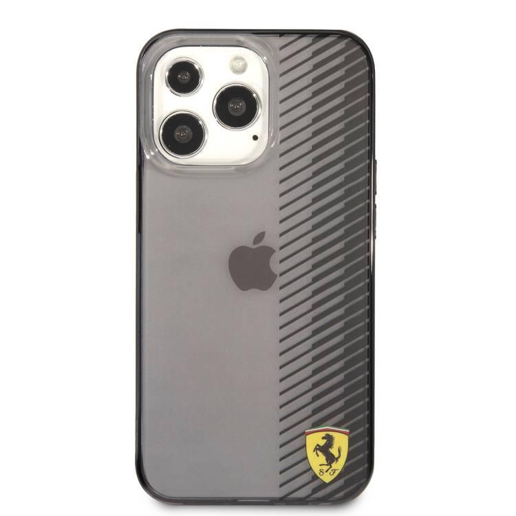 CG MOBILE Ferrari Transparent Hard Case Gradient Print Logo Compatible for iPhone 13 Pro Max (6.7") Scratches Resistant, Easy Access to All Ports, Drop & Shock Absorption Protective Back Cover Suitable with Wireless Charging Officially Licensed