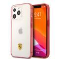 CG MOBILE Ferrari Transparent Case Print Logo Compatible for iPhone 13 Pro Max (6.7") Scratches Resistant, Easy Access to All Ports, Drop & Shock Absorption Protective Back Cover Suitable with Wireless Charging Officially Licensed