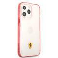 CG MOBILE Ferrari Transparent Case Print Logo Compatible for iPhone 13 Pro Max (6.7") Scratches Resistant, Easy Access to All Ports, Drop & Shock Absorption
