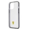 CG MOBILE Ferrari Transparent Case Print Logo Compatible for iPhone 13 Pro (6.1") Scratches Resistant, Easy Access to All Ports, Drop & Shock Absorption
