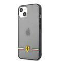 CG MOBILE Ferrari Transparent Case Italia Wings Print Logo Compatible for iPhone 13 Pro Max (6.7") Scratches Resistant, Easy Access to All Ports, Drop & Shock Absorption Protective Back Cover Suitable with Wireless Charging Officially Licensed