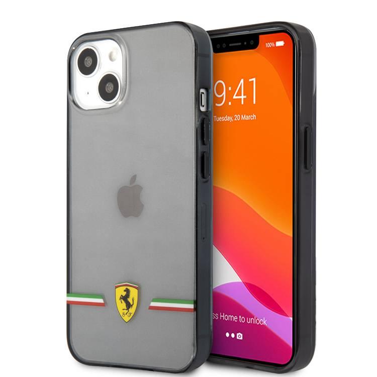  CG MOBILE Ferrari Transparent Case Italia Wings Print Logo Compatible for iPhone 13 (6.1") Scratches Resistant, Easy Access to All Ports