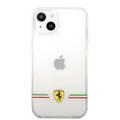 CG MOBILE Ferrari Transparent Case Italia Wings Print Logo Compatible for iPhone 13 (6.1") Scratches Resistant, Easy Access to All Ports